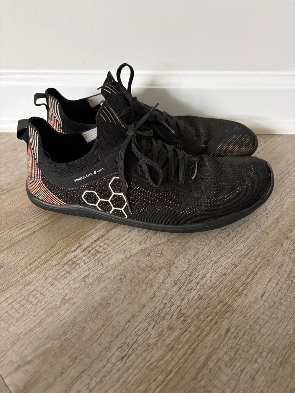 Vivobarefoot Primus Lite Knit Black Multicolor Men’s Shoe Size 42